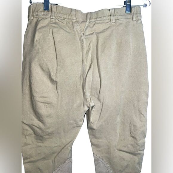 Ariat Size 30R Riding Breeches Pants Side Zip Knee Patch Beige Khaki‎ Equestrian - Picture 8 of 10